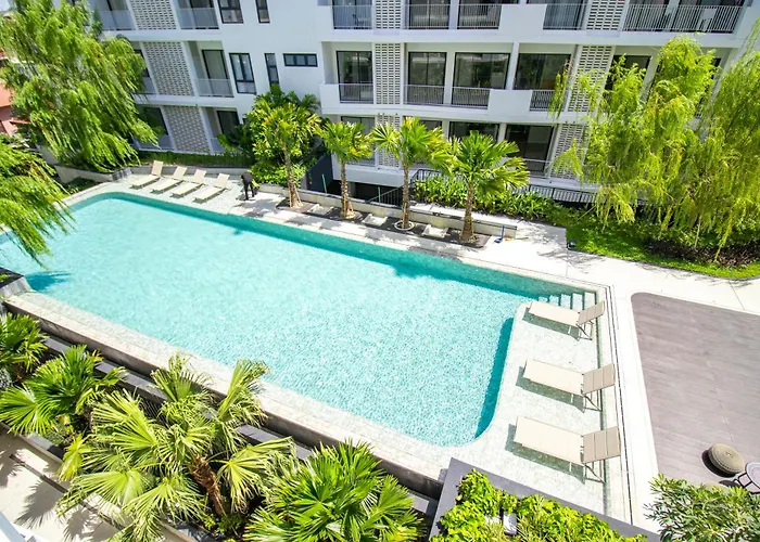 Apartament Rose Apple Pool View 1 Bedroom With Greenery And Gym - Heart Of 3rd Floor Siem Reap